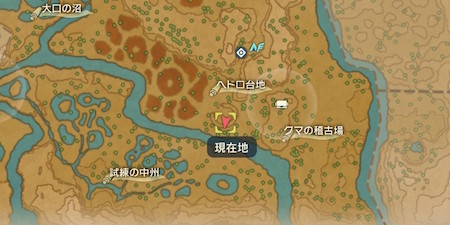 ポケモンLA_アンノーンMの出現場所_ヘドロ台地の南側