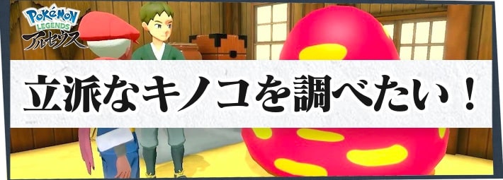 アルセウス 立派なキノコを調べたい の攻略情報 サブ任務33 ポケモンレジェンズ Appmedia