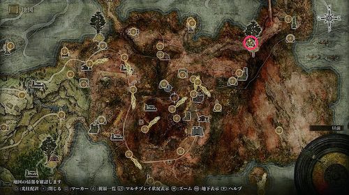 エルデンリング_竜塚の洞窟_マップ