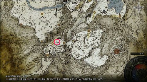 エルデンリング_巨人戦争の英雄墓_マップ