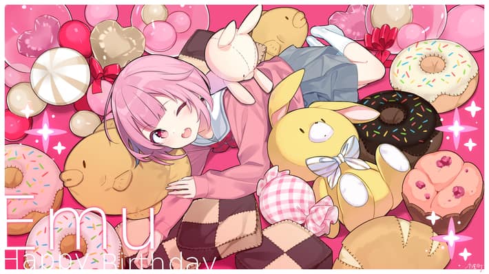 プロセカ_鳳えむ2021誕生日イラスト_木屋 町さん