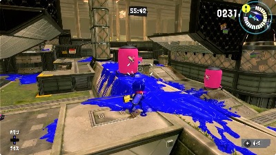 スプラトゥーン3、マテガイ放水路、ナワバリ、マップ-2