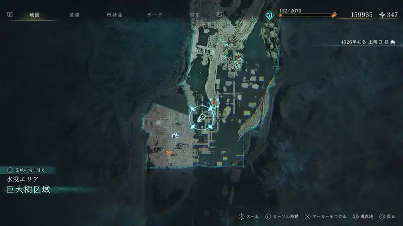 BoR_巨大樹区域_伝承ゴーレム_伝承ゴーレム_マップ