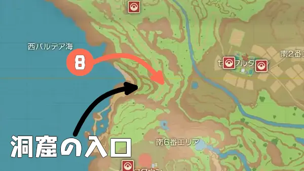ポケモンSV_杭の場所まとめ_オレンジ8_マップ