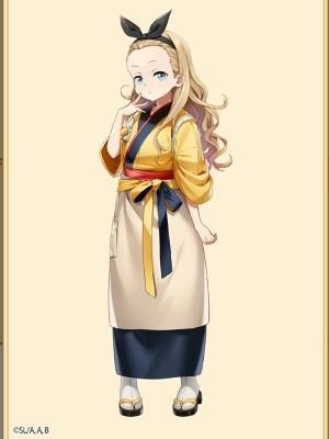 白猫_クルミ_喫茶制服_立ち絵