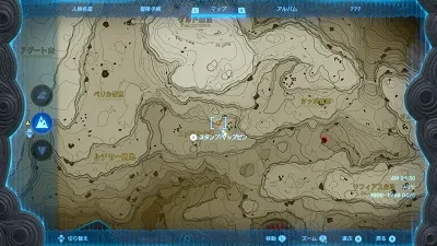 ティアキン_ゲルド高地 鳥望台_エメラル台地の洞窟マップ