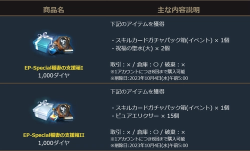 リネージュM、稲妻の支援箱