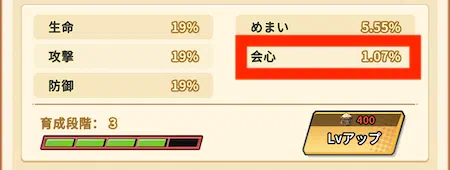 サンローラン騎士団_飼料の使い道_ランクアップで追加属性