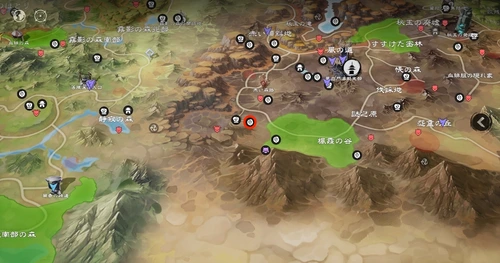 ブレソ2_秘玉の大地のトモの場所一覧_赤い森路の南西