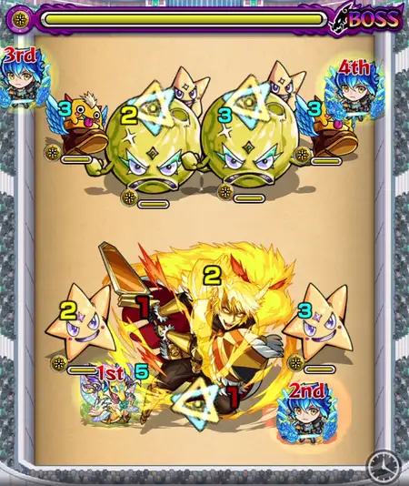 モンスト_ゴルドーキンメッキ_ボス戦3_result