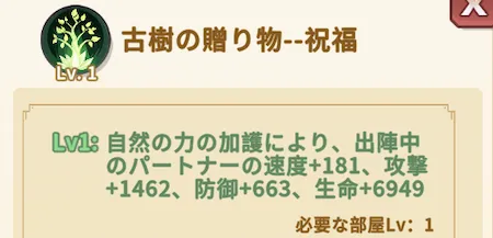 サンローラン騎士団-空中の花園_能力値アップ