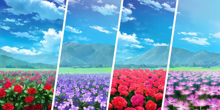 薔薇・スミレ・牡丹・ナデシコ