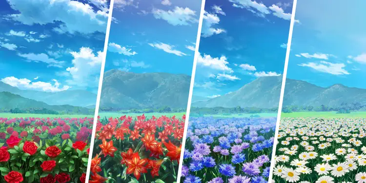 薔薇・アマリリス・ヤグルマギク・ヒナギク