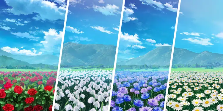 薔薇・スノードロップ・ヤグルマギク・ヒナギク