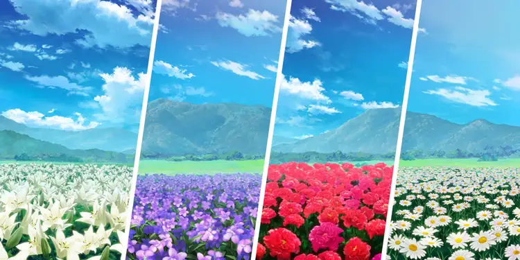 百合・スミレ・牡丹・ヒナギク