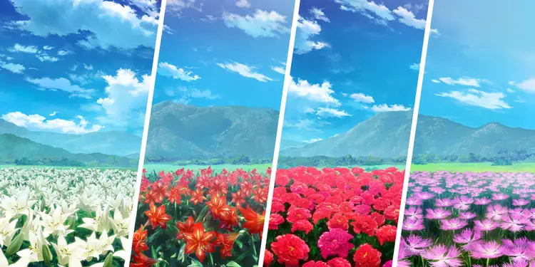 百合・アマリリス・牡丹・ナデシコ