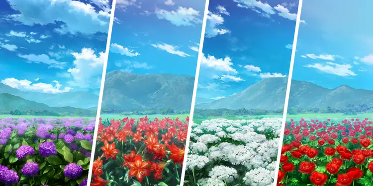 紫陽花・アマリリス・ドクゼリモドキ・雛芥子