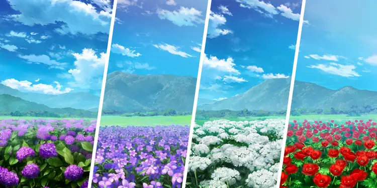 紫陽花・スミレ・ドクゼリモドキ・雛芥子