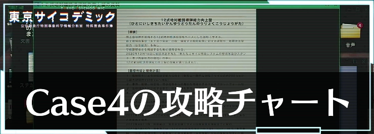 【東京サイコデミック】Case4「魔の三角海域事件」の攻略チャート