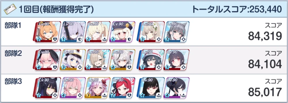 合同火力演習「突破演習」リザルト_12-3_ブルアカ