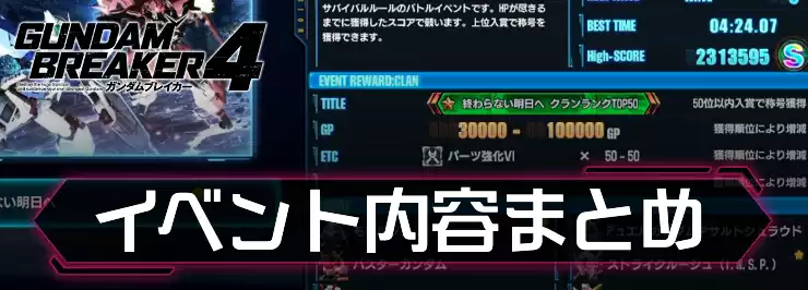 ガンブレ4_イベント内容まとめ