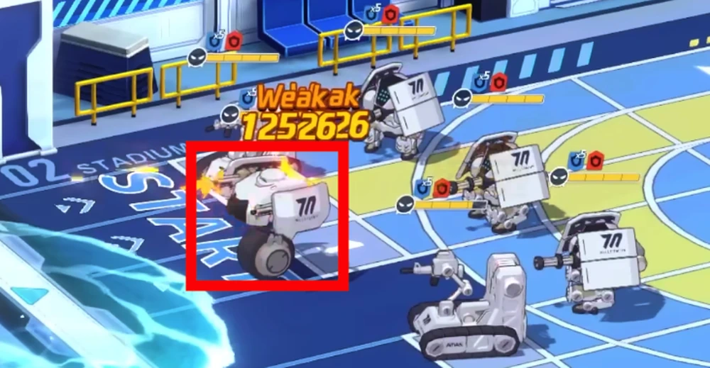 中央の敵は最後が良さそう_合同火力演習「護衛演習」_ブルアカ