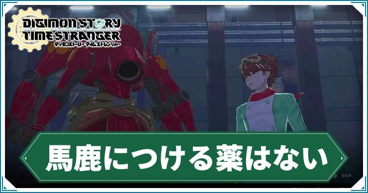 【タイムストレンジャー】馬鹿につける薬はないの攻略チャート【デジモンストーリー】