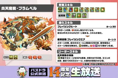 ブラムベル性能_パズドラ14周年