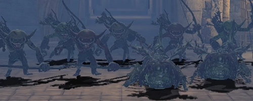 敵とエンカウントするとスコアが増加_古城跡の攻略とおすすめルートマップ_ダフネ