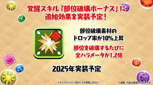 部位破壊ボーナスに追加効果_生放送(2024年末生放送)_パズドラ