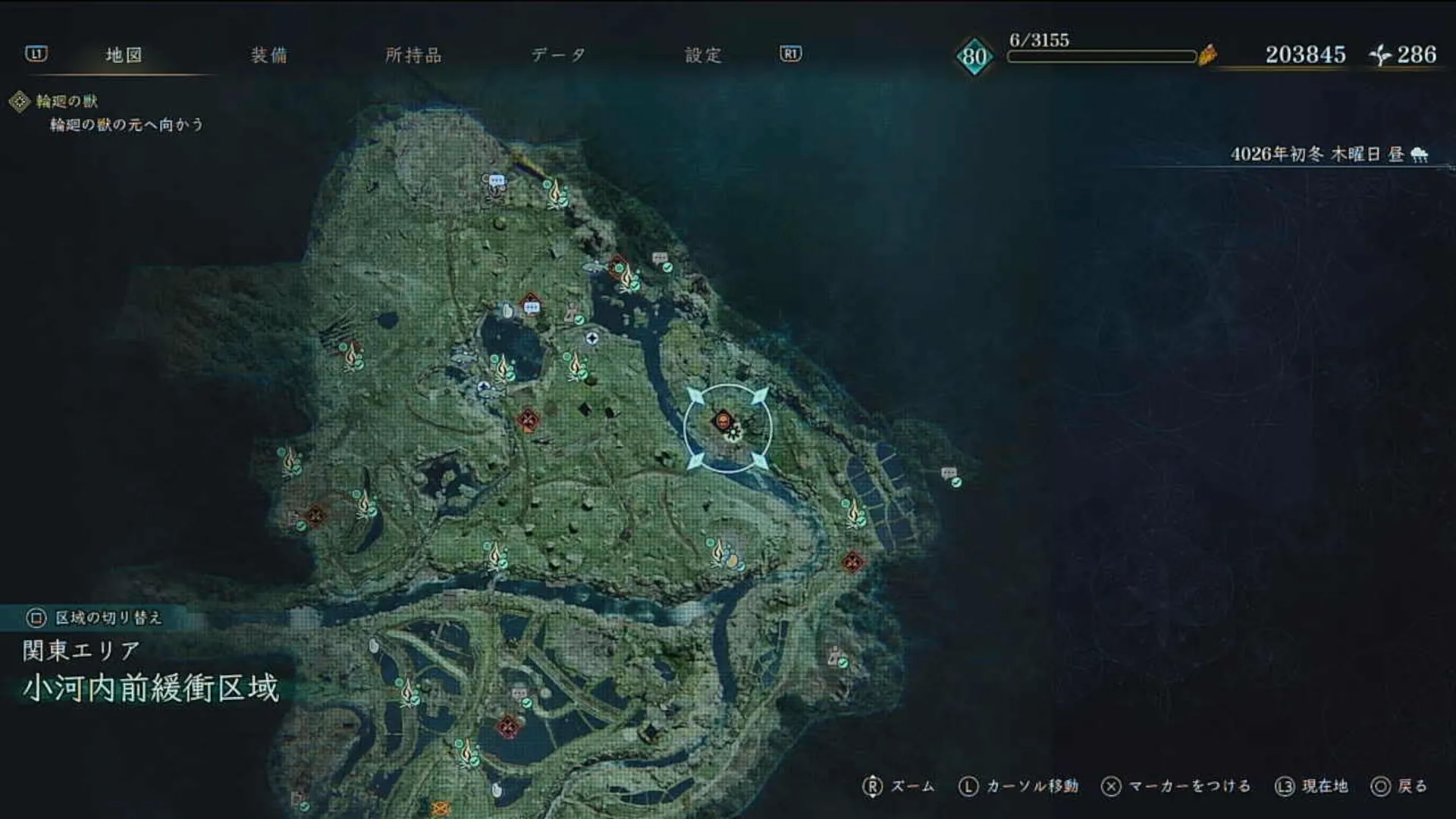 BoR_小河内前緩衝区域_強敵_重装ゴーレム_マップ