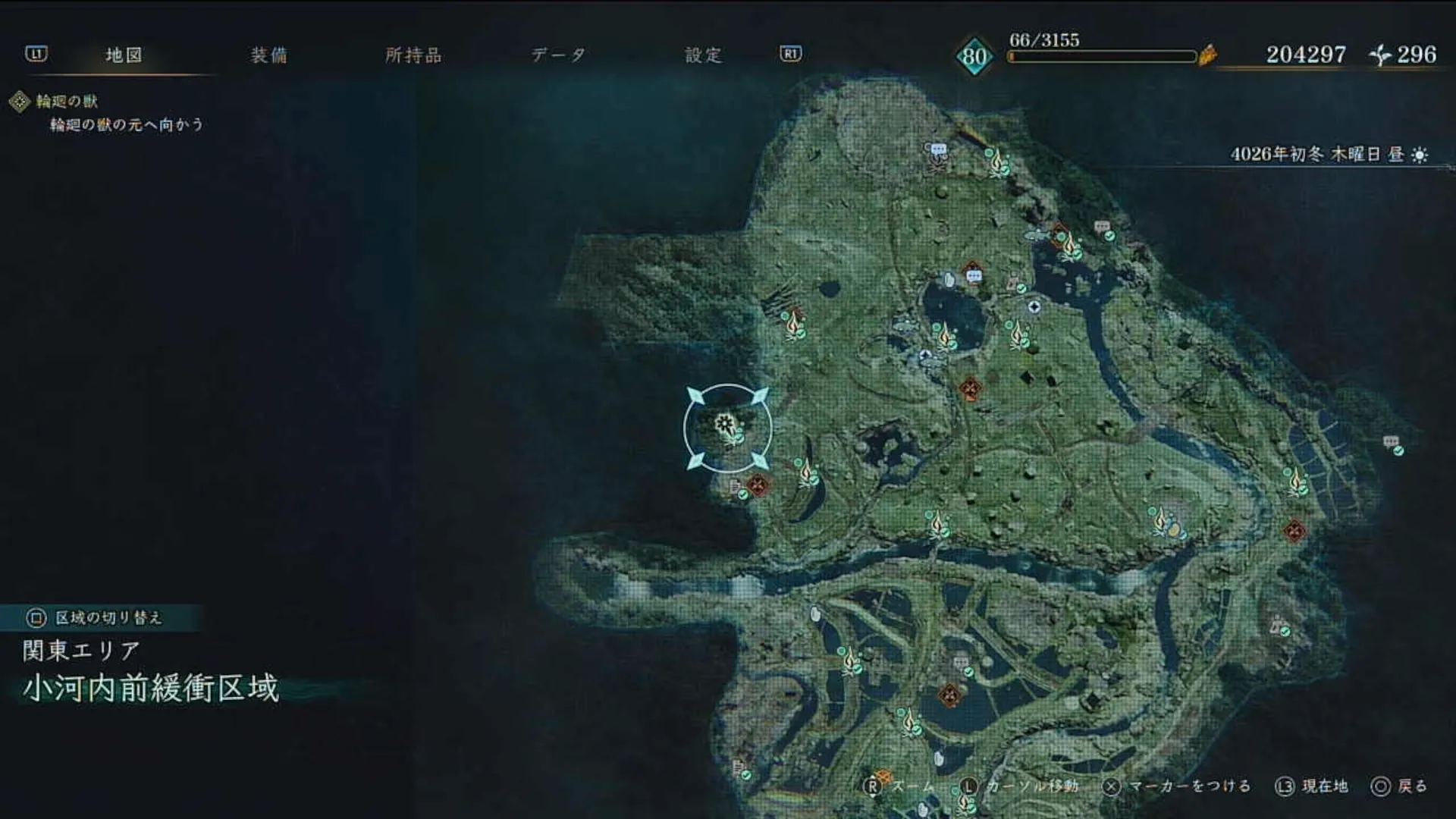 BoR_小河内前緩衝区域_強敵_重装ゴーレム_マップ