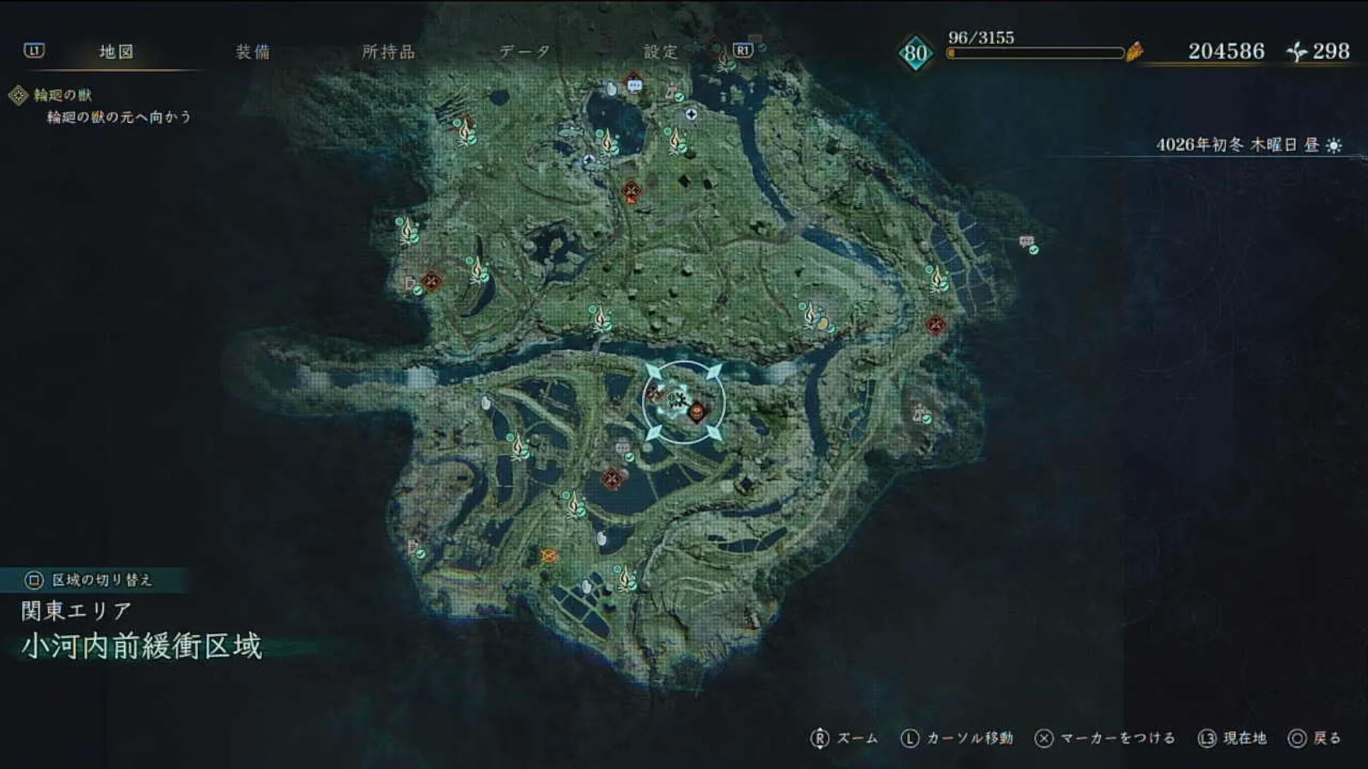BoR_小河内前緩衝区域_強敵_重装ゴーレム_マップ