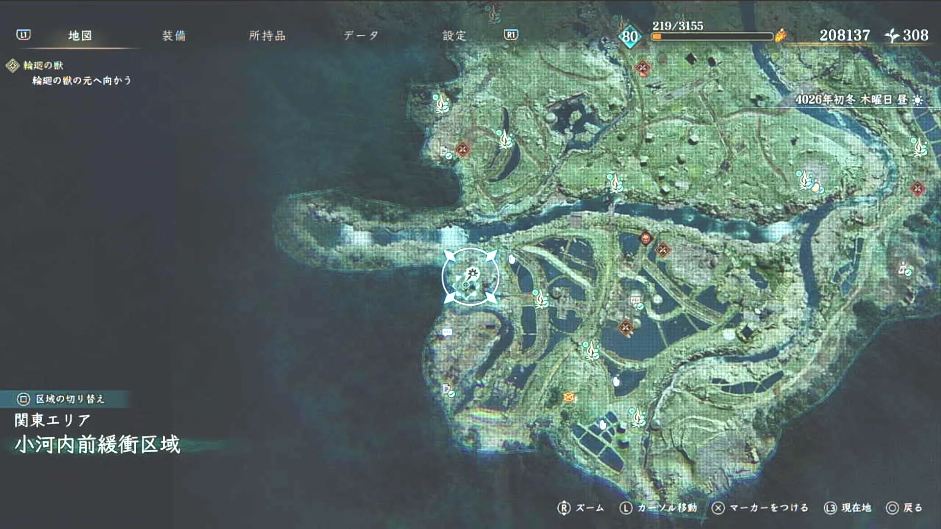 BoR_小河内前緩衝区域_強敵_重装ゴーレム_マップ