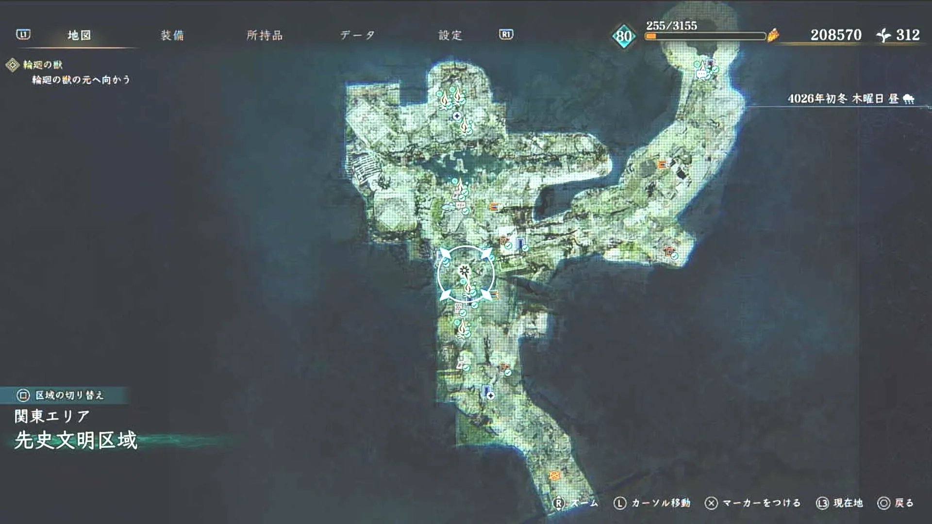 BoR_先史文明区域_強敵_重装ゴーレム_マップ