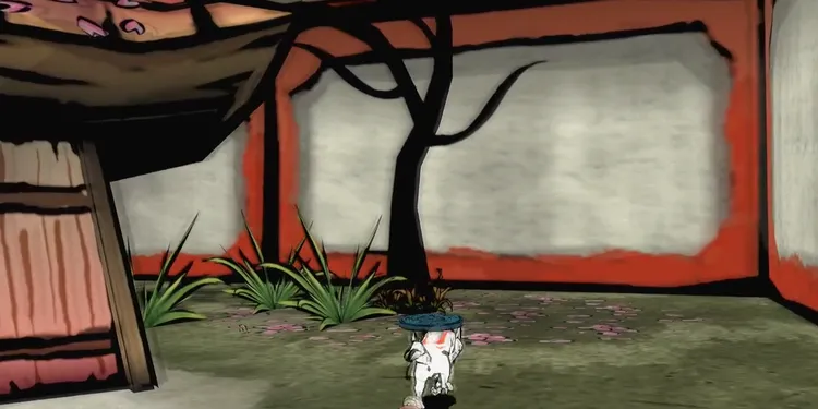 大神_花咲爺さん_家の裏