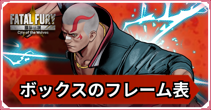 【餓狼伝説CotW】ボックス・リーパーのフレーム表・コマンド【餓狼CotW】