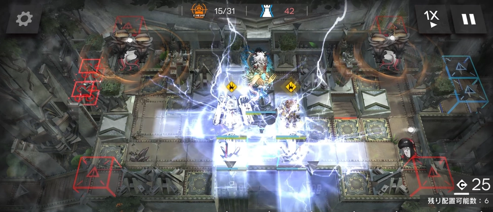 落雷のような攻撃はランダムなのでHPを底上げするしかない_アークナイツ