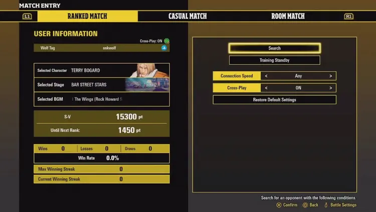 餓狼_クロスプレイ_ランクマッチ