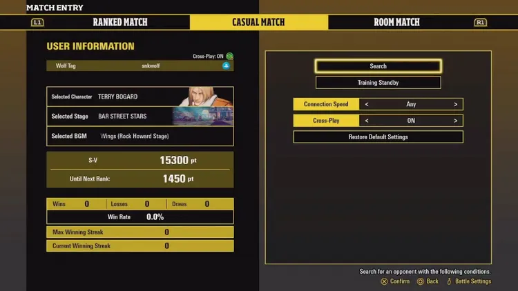 餓狼_クロスプレイ_カジュアルマッチ