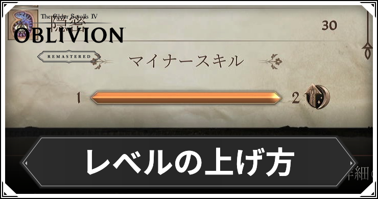 オブリビオン_レベルの上げ方