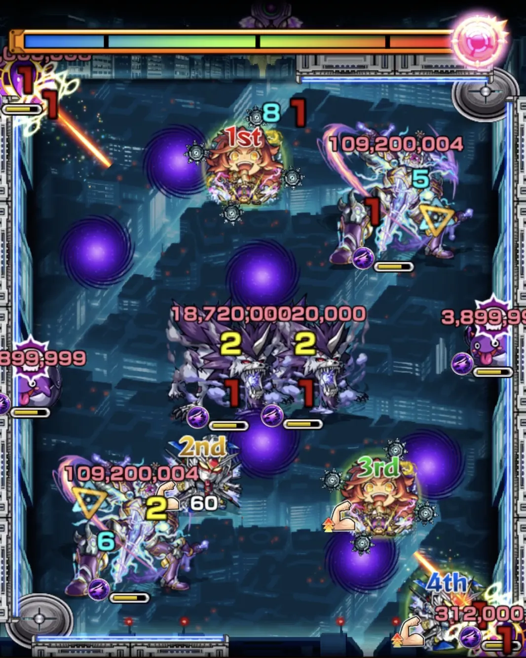 モンスト_超究極ドゥームラサメステージ2_result