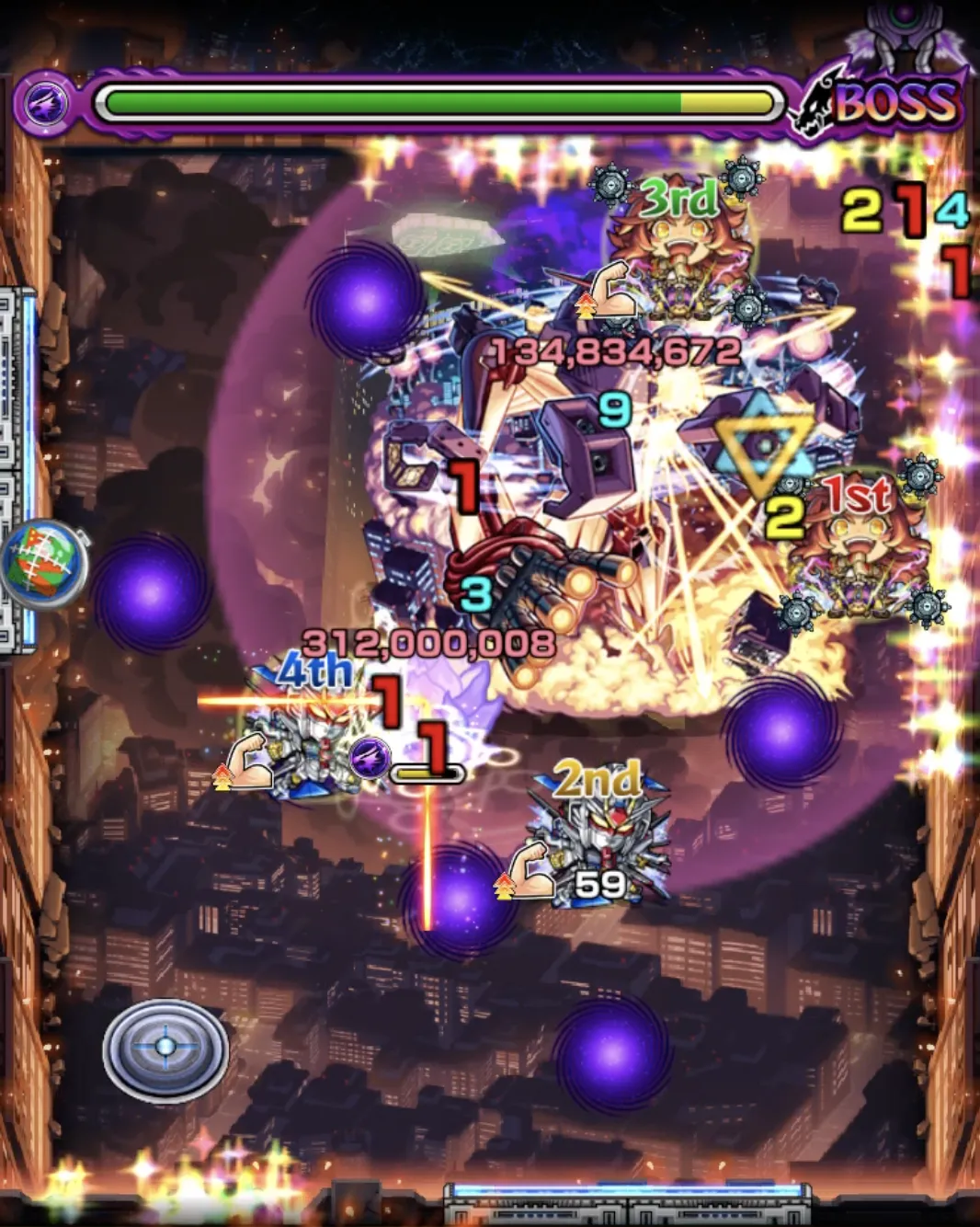 モンスト_超究極ドゥームラサメステージ5_result