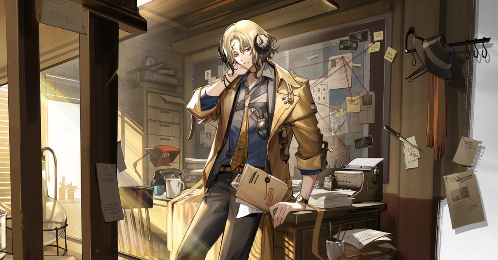 アークナイツ_ディアマンテ_夕陽差す屋根裏