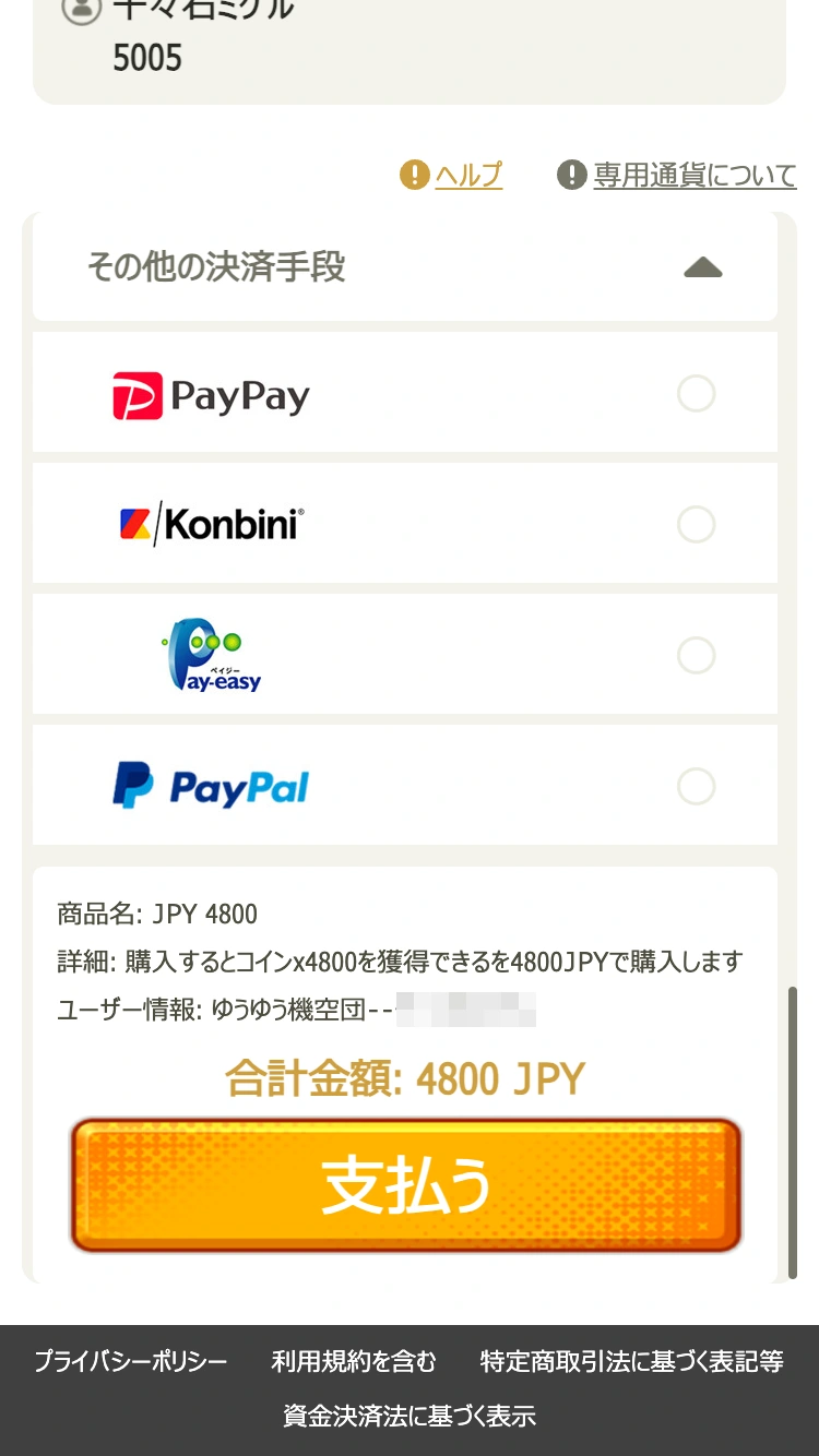 決済_ゆうゆう機空団