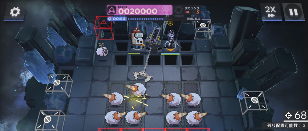 アームを活用して敵を穴に陥れるクレーンゲーム_アークナイツ