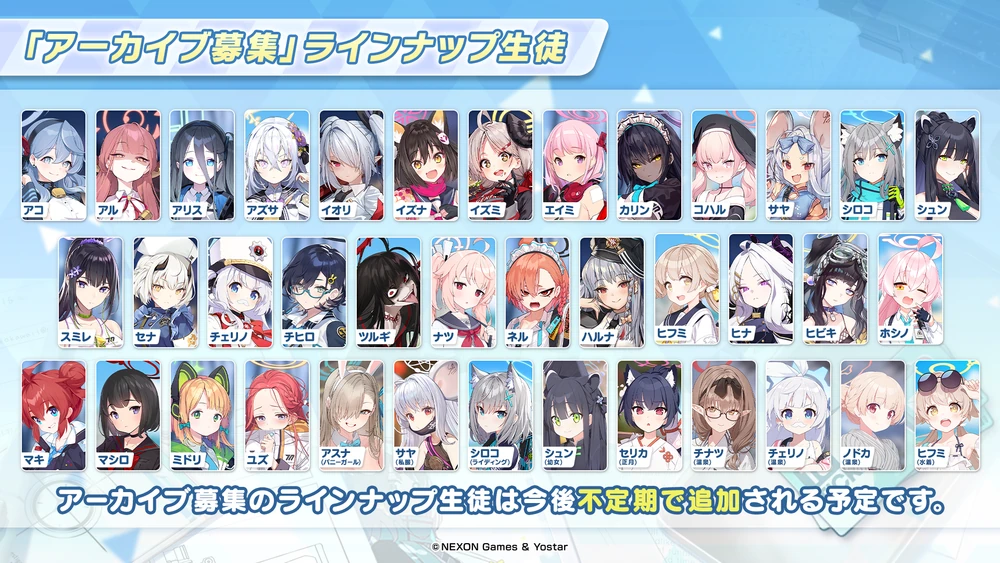 アーカイブ募集ラインナップ_アーカイブガチャおすすめキャラ_ブルアカ