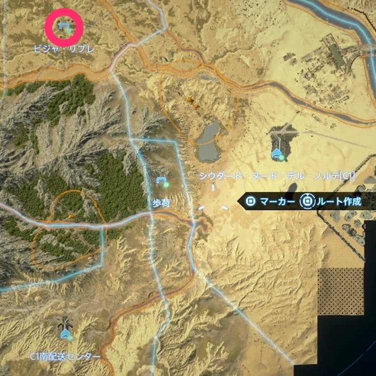 デスストランディング2_シウダード・ヌード・デル・ノルテ[C1]_マップ