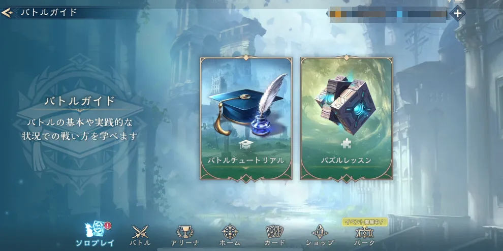 パズルレッスンの入り方