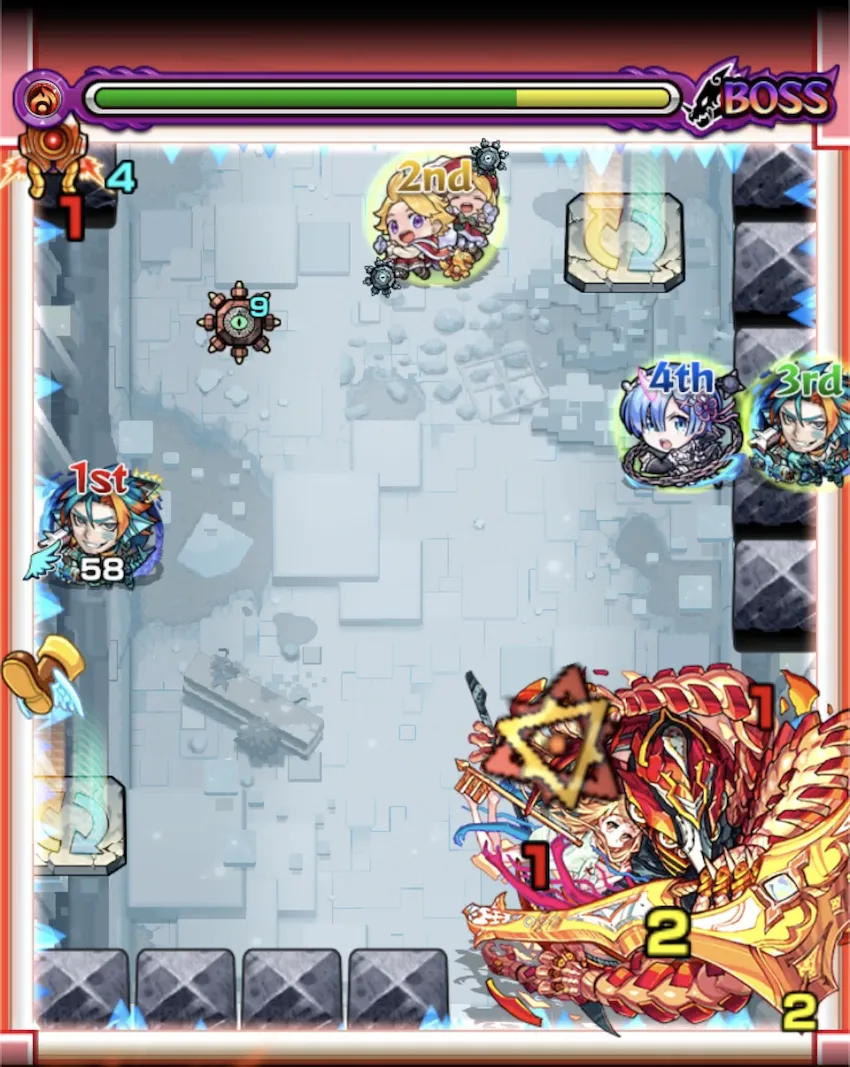 モンスト_アヴァロン星墓_ボス２_クロスドクロ発動後_result